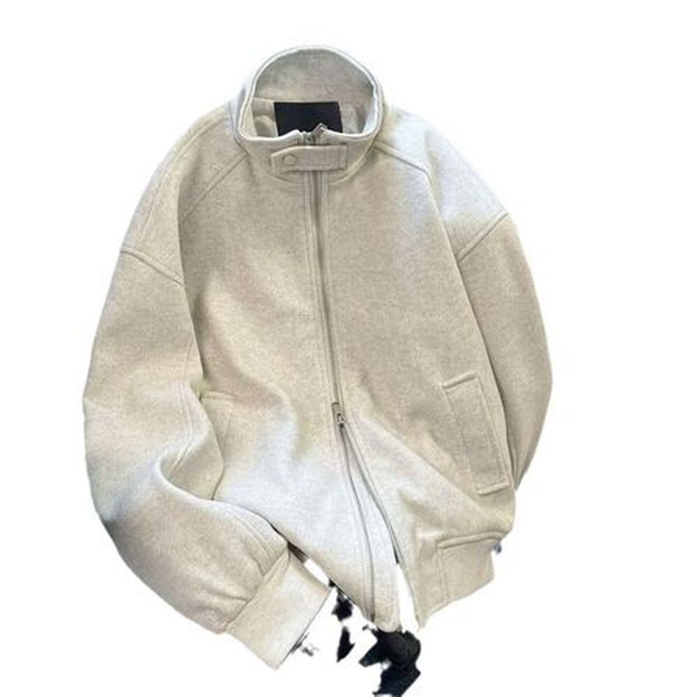 Men's Stand Collar Sweatshirt Jacket