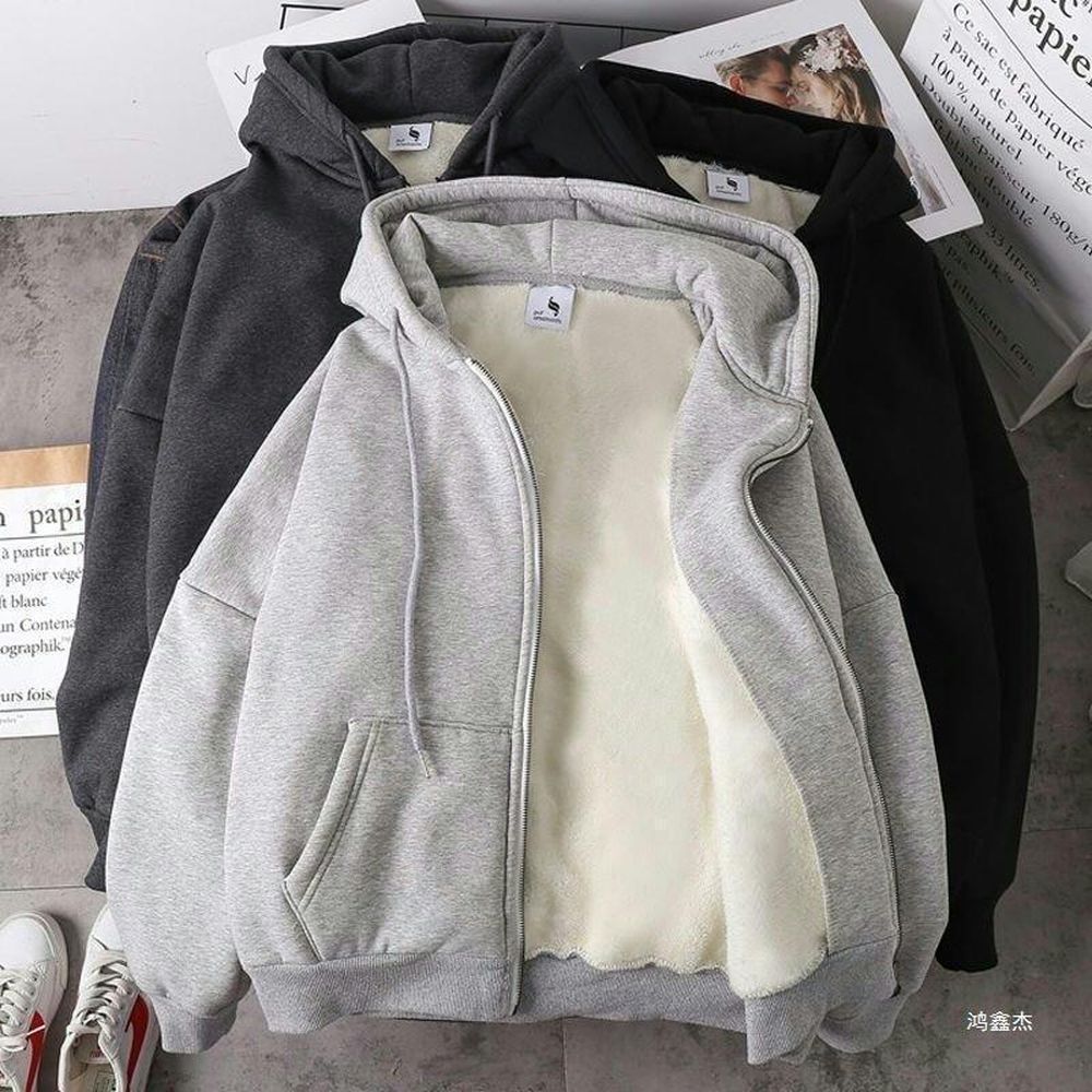 Men's Hooded Sweatshirt with Stylish Design Fleece Lining and Thickening